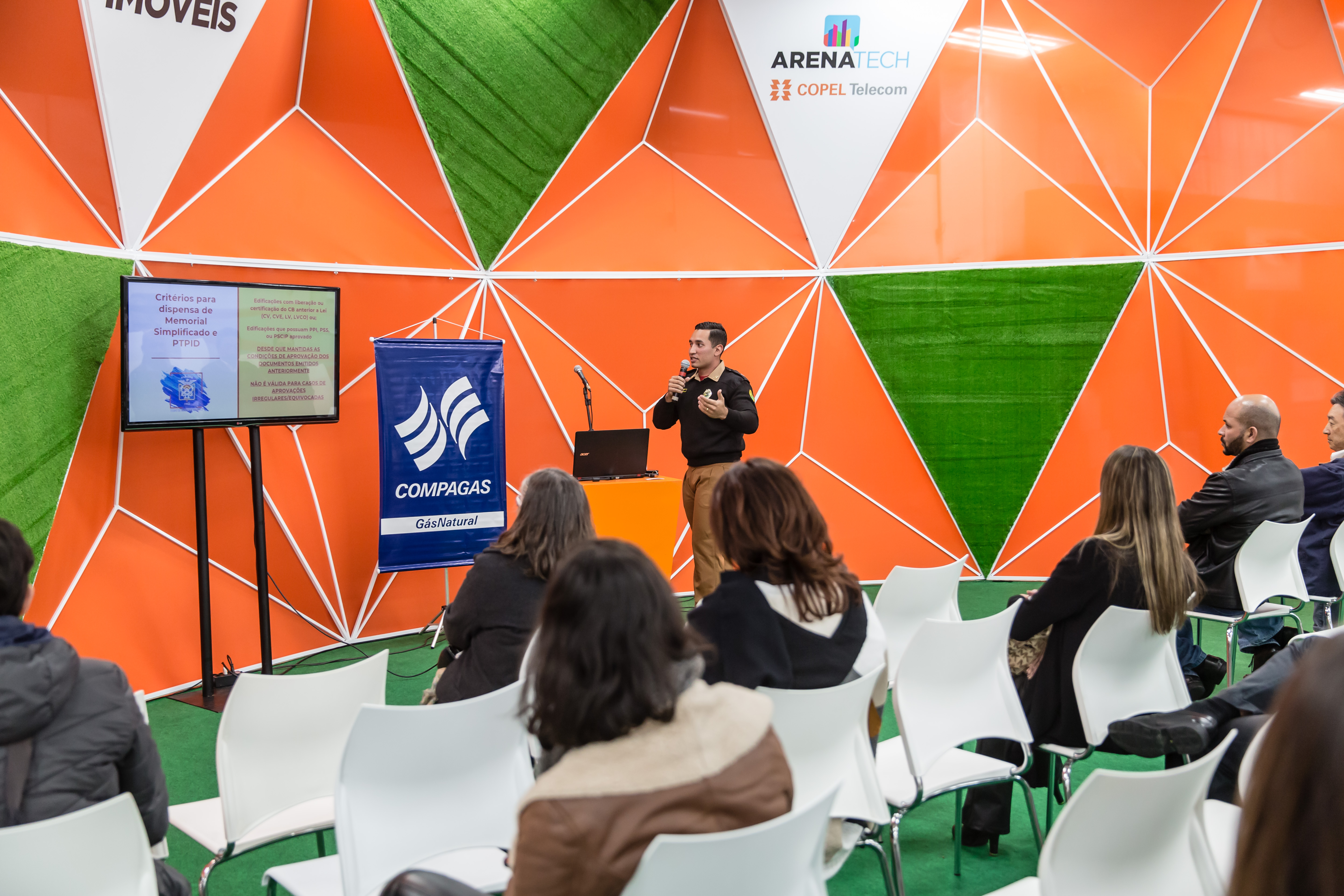 Compagas promove palestra sobre segurança nas edificações na Feira de Imóveis de Curitiba